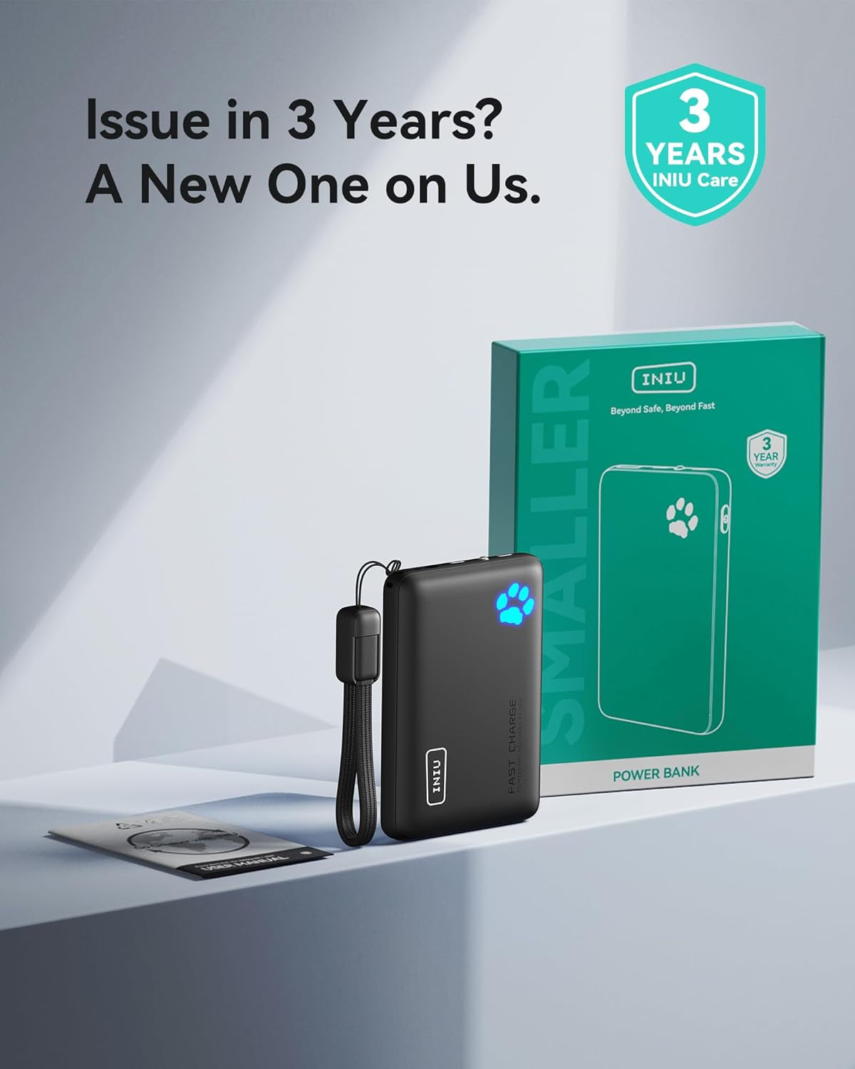 Portable Charger, Ultra Slim 10000Mah 45W PD Power Bank, USB C In&Out Fast Charging Battery Pack, Travel Essential Phone Powerbank Compatible with Iphone 17 16 15 Samsung S22 S21 Google Ipad Etc